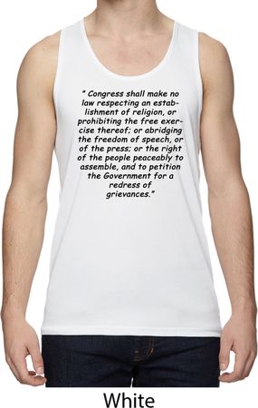 First Amendment Mens Moisture Wicking Tanktop