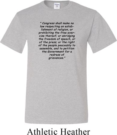 First Amendment Mens Tall Shirt