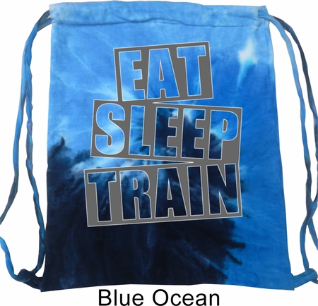 Fitness Bag Eat Sleep Train Tie Dye Bag