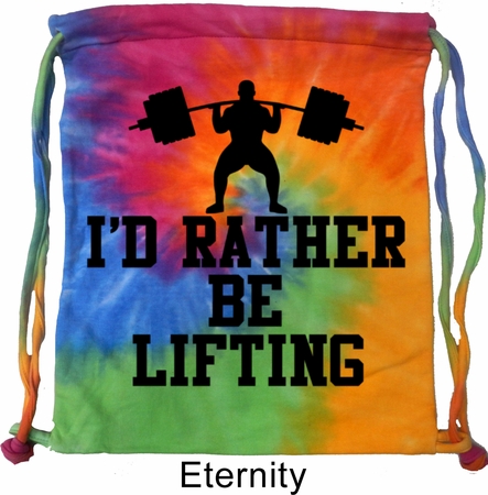 Fitness Bag I Rather Be Lifting Tie Dye Gym Bag
