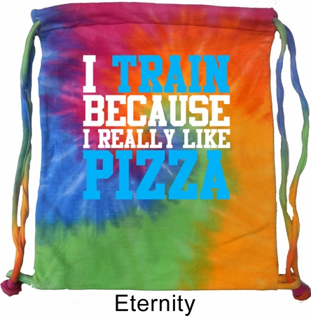 Fitness Bag I Train For Pizza Tie Dye Bag