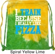 Fitness Bag I Train For Pizza Tie Dye Bag