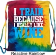 Fitness Bag I Train For Wine Tie Dye Gym Bag