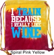 Fitness Bag I Train For Wine Tie Dye Gym Bag