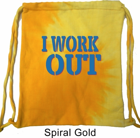 Fitness Bag I Work Out Tie Dye Bag