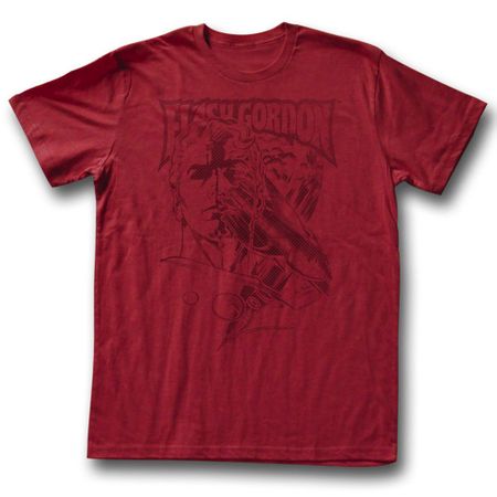 Flash Gordon Shirt Flash Adult Heather Red Tee T-Shirt