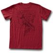 Flash Gordon Shirt Flash Adult Heather Red Tee T-Shirt