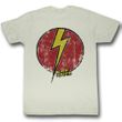 Flash Gordon Shirt Flash Bolt Adult Dirty White Tee T-Shirt