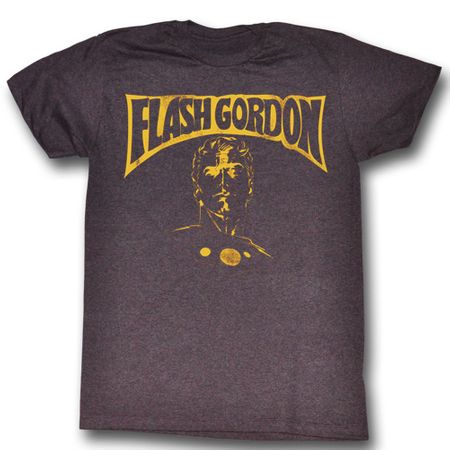 Flash Gordon Shirt Flash Bust Adult Heather Purple Tee T-Shirt