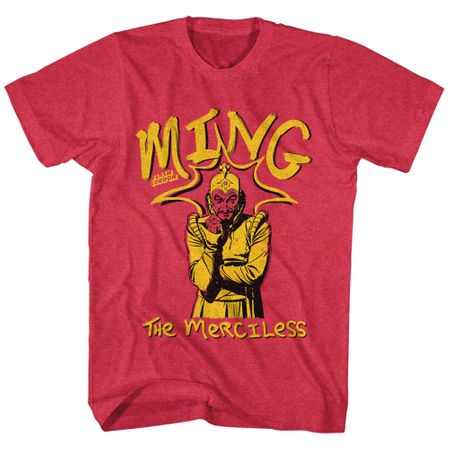 Flash Gordon Shirt Ming The Merciless Red Heather T-Shirt