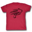 Flash Gordon Shirt Ray Gun Adult Heather Red Tee T-Shirt