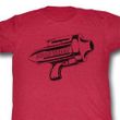 Flash Gordon Shirt Ray Gun Adult Heather Red Tee T-Shirt