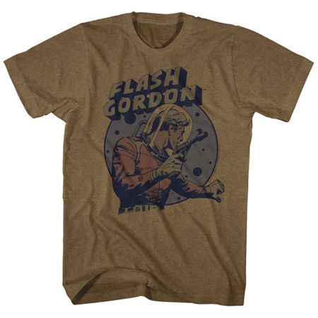 Flash Gordon Shirt Ray Gun Brown Heather T-Shirt