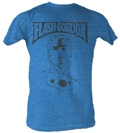 Flash Gordon T-Shirt - Ballin' Adult Turquoise Heather Tee Shirt