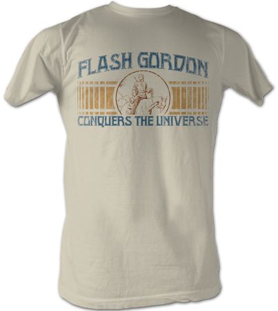 Flash Gordon T-Shirt - Conquer Adult Dirty White Tee Shirt
