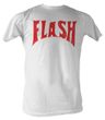 Flash Gordon T-Shirt - Flash Logo Front Only Adult White Tee Shirt