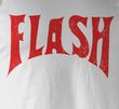 Flash Gordon T-Shirt - Flash Logo Front Only Adult White Tee Shirt