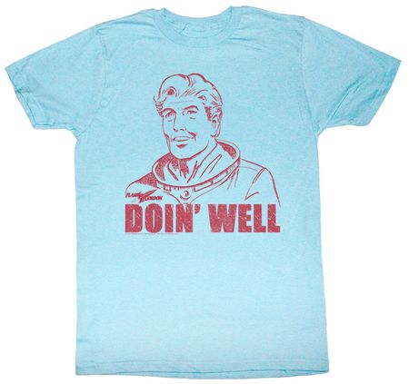 Flash Gordon T-Shirt Movie Doin Well Adult Light Blue Tee Shirt