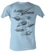 Flash Gordon T-Shirt - Rocket Adult Light Blue Tee Shirt
