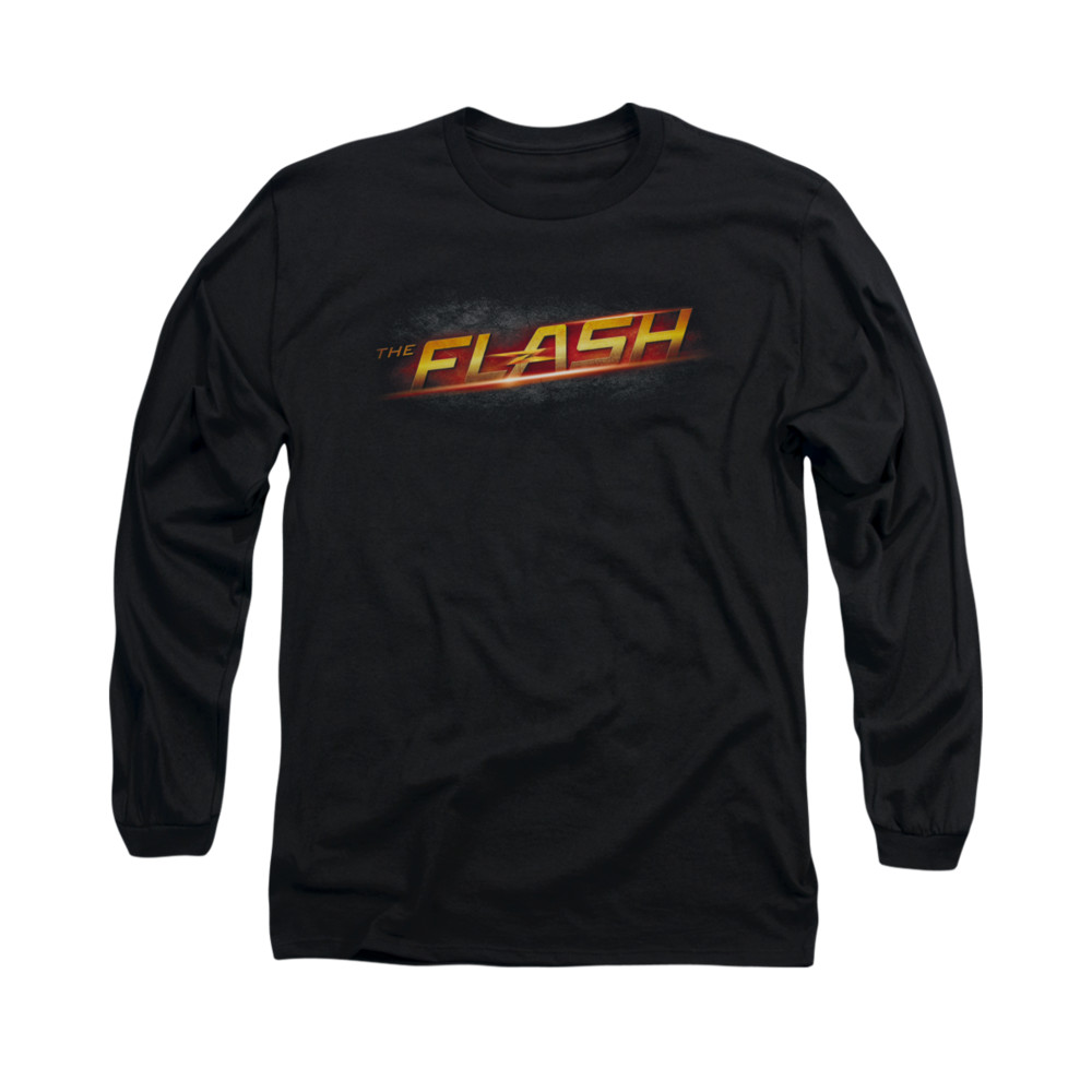 Flash Shirt Logo Long Sleeve Black Tee TShirt Flash Logo Shirts
