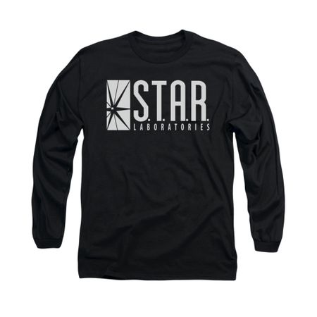Flash Shirt Star Labs Long Sleeve Black Tee T-Shirt