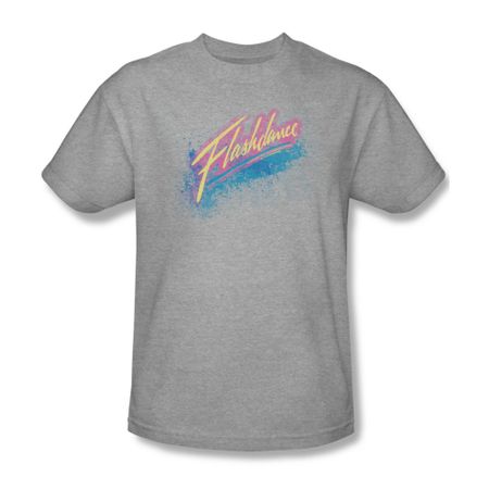 Flashdance Shirt Spray Logo Adult Athletic Heather Tee T-Shirt