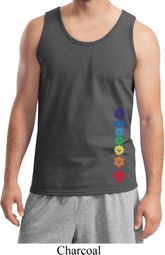Floral Chakras Bottom Print Mens Yoga Shirts