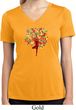 Foliage Tree Pose Ladies Moisture Wicking V-neck Shirt