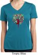 Foliage Tree Pose Ladies Moisture Wicking V-neck Shirt