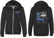 Ford 1967 Mustang (Front & Back) Ladies Full Zip Hoodie
