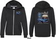 Ford 1967 Mustang (Front & Back) Ladies Full Zip Hoodie