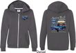 Ford 1967 Mustang (Front & Back) Ladies Full Zip Hoodie