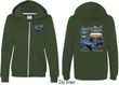 Ford 1967 Mustang (Front & Back) Ladies Full Zip Hoodie