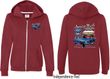 Ford 1967 Mustang (Front & Back) Ladies Full Zip Hoodie