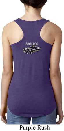 Ford 1974 Cobra Profile Back Print Ladies Ideal Tank Top