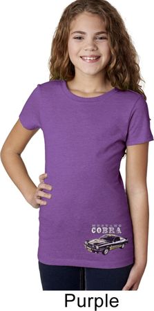 Ford 1974 Cobra Profile Bottom Print Girls Shirt