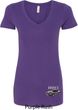 Ford 1974 Cobra Profile Bottom Print Ladies V-Neck Shirt