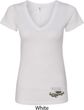 Ford 1974 Cobra Profile Bottom Print Ladies V-Neck Shirt