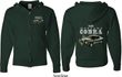 Ford 1974 Cobra Profile (Front & Back) Full Zip Hoodie