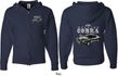 Ford 1974 Cobra Profile (Front & Back) Full Zip Hoodie