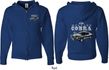 Ford 1974 Cobra Profile (Front & Back) Full Zip Hoodie