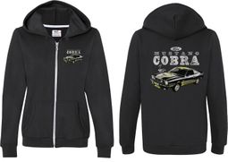 Ford 1974 Cobra Profile (Front & Back) Ladies Full Zip Hoodie