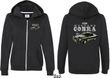 Ford 1974 Cobra Profile (Front & Back) Ladies Full Zip Hoodie