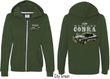 Ford 1974 Cobra Profile (Front & Back) Ladies Full Zip Hoodie