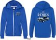 Ford 1974 Cobra Profile (Front & Back) Ladies Full Zip Hoodie