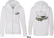 Ford 1974 Cobra Profile (Front & Back) Ladies Full Zip Hoodie