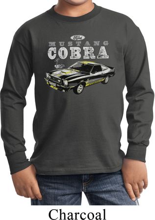 Ford 1974 Cobra Profile Kids Long Sleeve Shirt