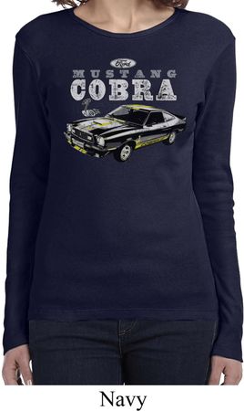 Ford 1974 Cobra Profile Ladies Long Sleeve Shirt