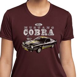 Ford 1974 Cobra Profile Ladies Moisture Wicking Shirt Ford 1974 Cobra Profile Ladies Moisture Wicking Shirt