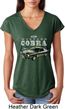 Ford 1974 Cobra Profile Ladies Tri Blend V-Neck Shirt